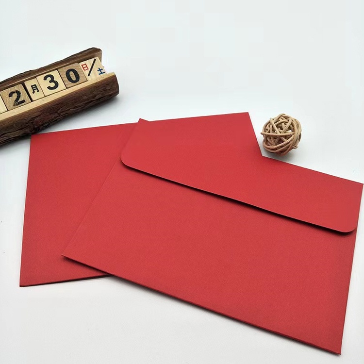 Manufacturer Wholesale Customize Red Paper Card Envelopes