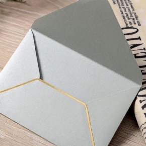 Custom Design Luxury Gold Foil Edge Fancy Paper Envelopes